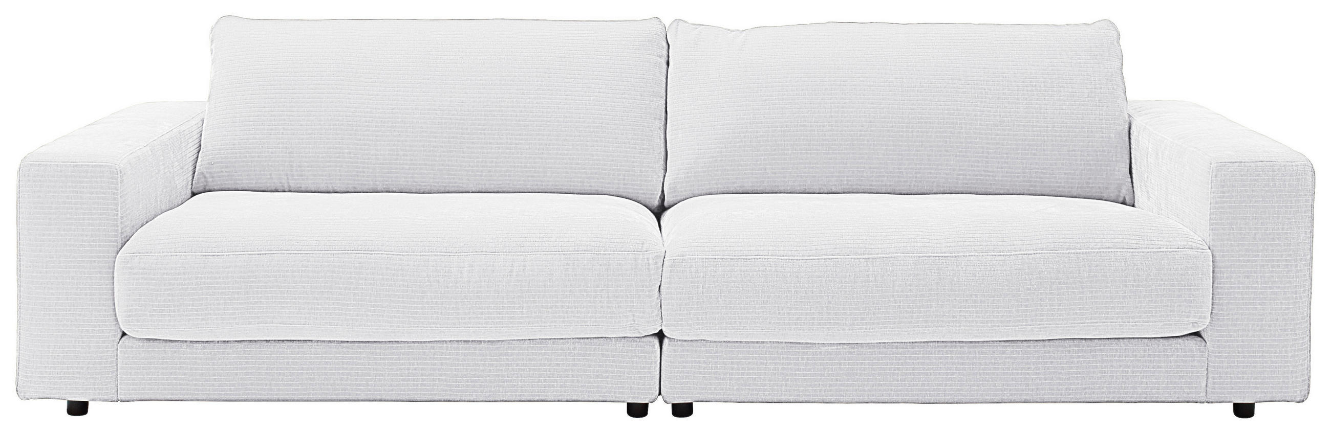 3-SITZER-SOFA in Chenille Weiss  - Weiss/Schwarz, Design, Kunststoff/Textil (290/86/127cm) - Lomoco