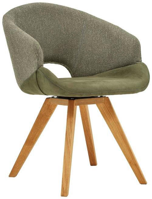 ARMLEHNSTUHL  in Webstoff  - Eichefarben/Creme, Design, Holz/Textil (58/83/59cm) - Linea Natura