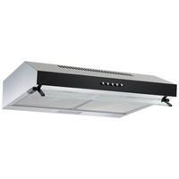 FLÄKTKÅPA CH16060SGB  - stålfärgad/svart, Trend, metall/glas (60/13/50,3cm) - Respekta