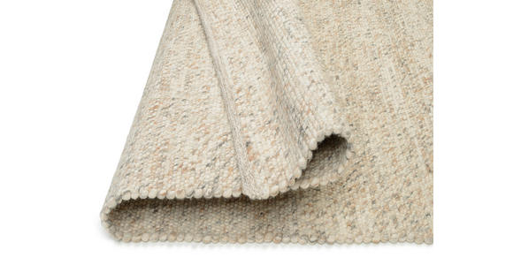HANDWEBTEPPICH 90/160 cm  - Beige, Basics, Textil (90/160cm) - Linea Natura