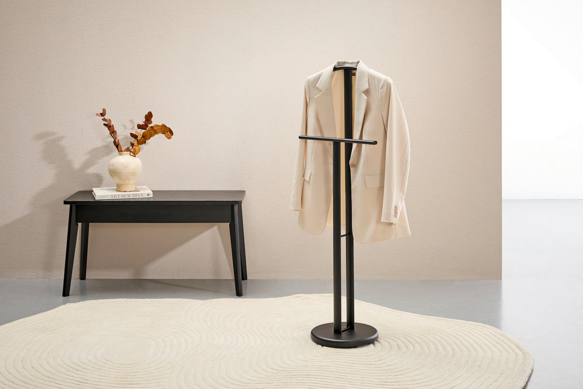 HERRENDIENER in Schwarz 44,5/115/28,5 cm   - Schwarz, Basics, Metall (44,5/115/28,5cm) - Boxxx