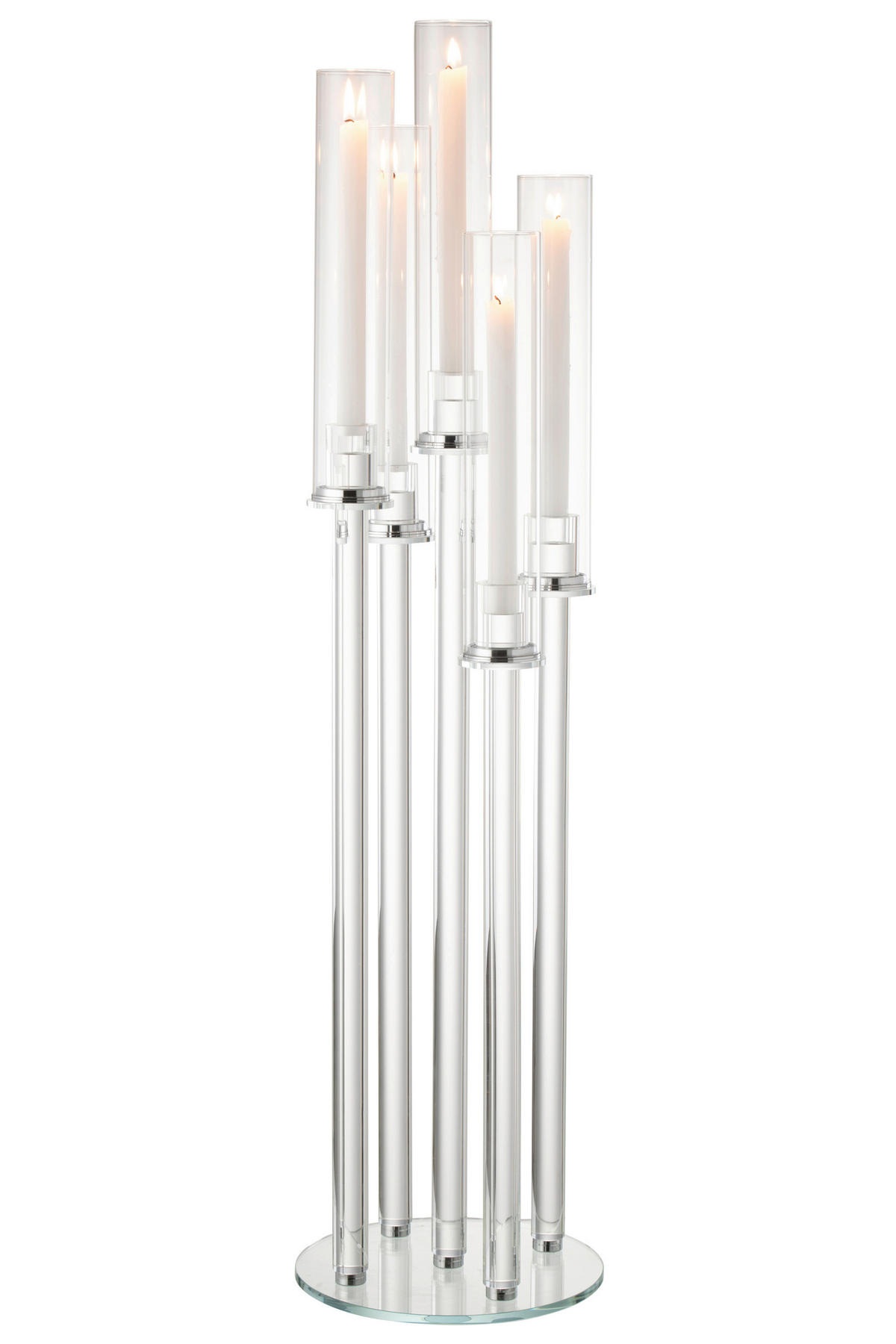 KERZENSTÄNDER - Transparent, Basics, Glas (25/25/100cm) - Ambia Home