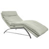 RELAXLIEGE in Echtleder Hellgrau  - Hellgrau/Alufarben, Basics, Leder (95/91/170cm) - Chilliano