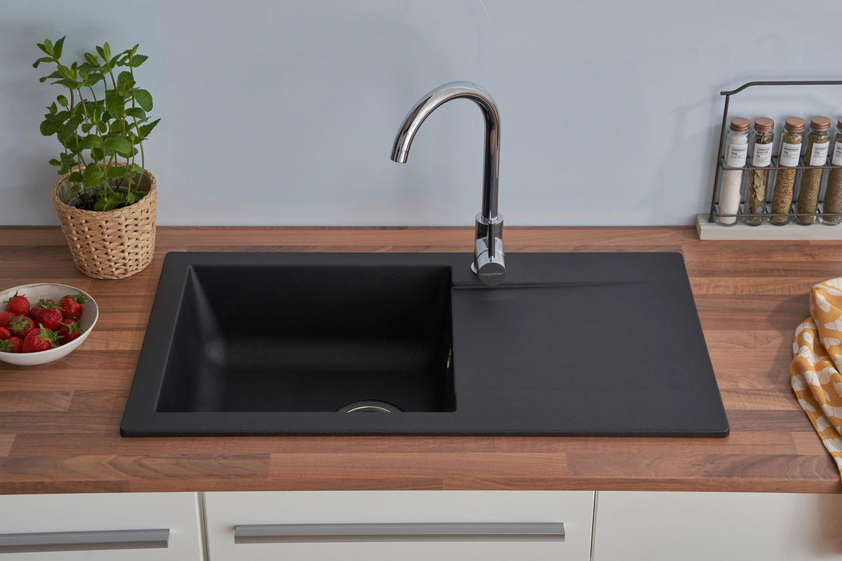 DISKHO 1712DENVER78X44S  - svart, Trend, glas/plast (78/17/43,5cm) - Respekta