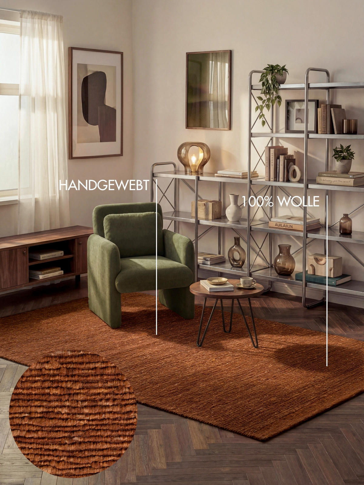 WOLLTEPPICH 200/290 cm Bexley Woolwich Rotbraun  - Rotbraun, Basics, Textil (200/290cm) - Ted Baker