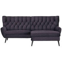 ECKSOFA in Flachgewebe Violett, Blau  - Blau/Violett, Design, Holz/Textil (237/165cm) - Stylife