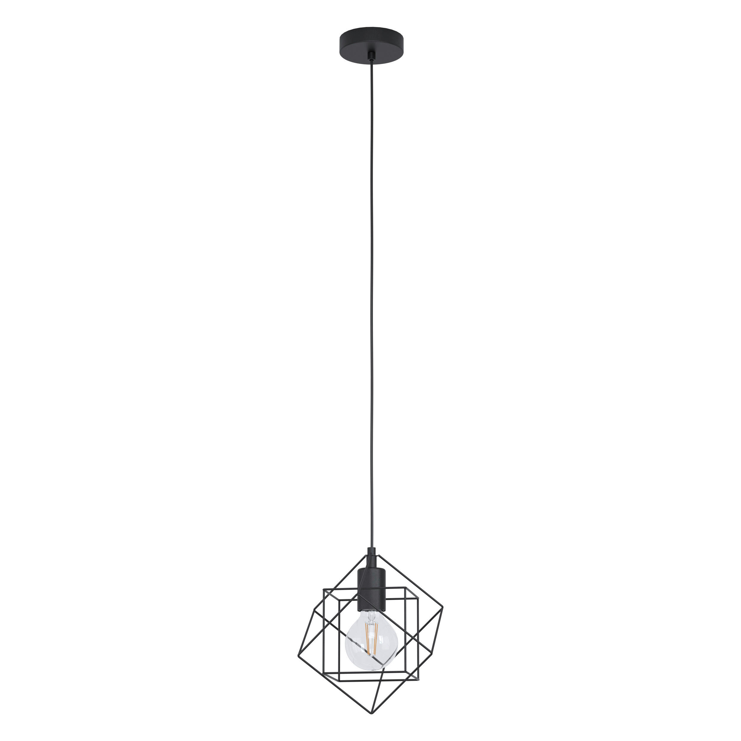 HÄNGELEUCHTE 24/20,5/110 cm  - Schwarz, Design, Metall (24/20,5/110cm) - Eglo