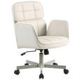 DREHSTUHL  in Lederlook Creme, Hellgrau  - Creme/Hellgrau, Design, Kunststoff/Textil (56,5/84,5-92/59,5cm) - Carryhome