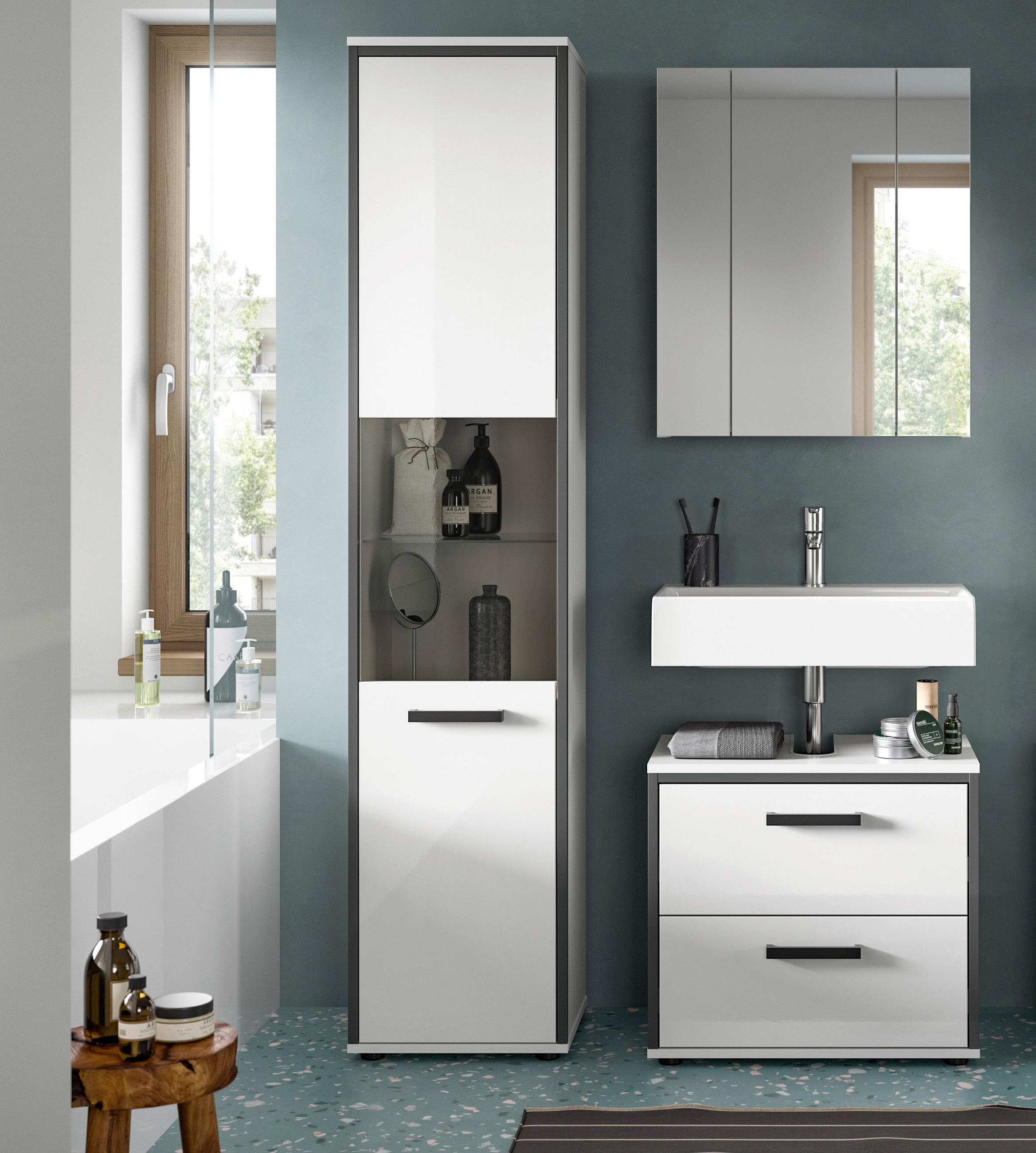 MID.YOU KOUPELNA vysoce lesklá bílá