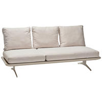 LOUNGESOFA 206/85/95 cm Aluminium  - Greige, Basics, Textil/Metall (206/85/95cm) - Stern