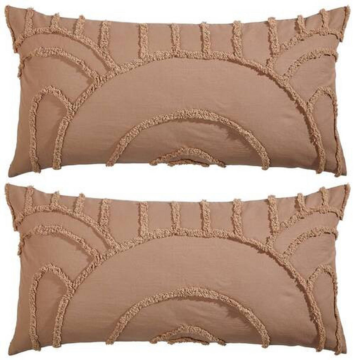 KISSENHÜLLEN-SET Noyona 40/80 cm  - Hellbraun, Trend, Textil (40/80cm) - Ambiente