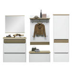 GARDEROBE 4-teilig  in 270/187/31 cm  - Eichefarben/Weiß, Design, Holz/Holzwerkstoff (270/187/31cm) - Dieter Knoll