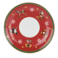 FAT  17,5 cm   - vit/röd, Klassisk, keramik (17,5cm) - X-Mas
