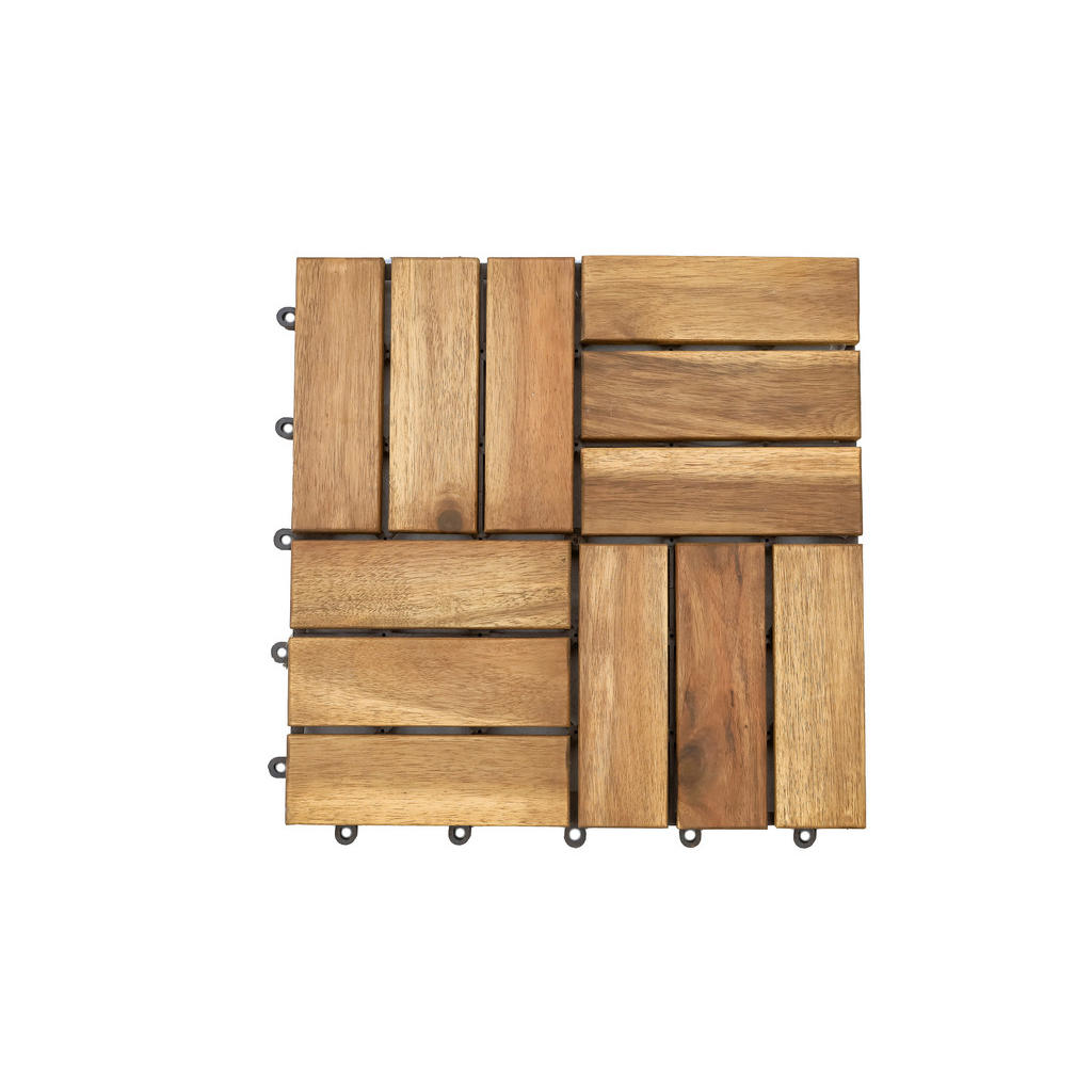 Terrassenfliese Finn 10er-Set Je ca. 30x30 cm Akazienholz