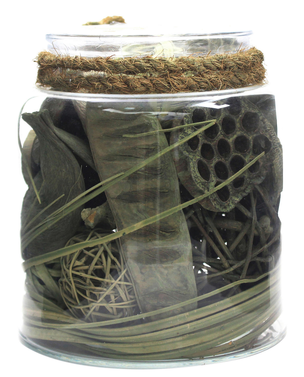 DEKOGLAS 20 cm  - Grün, Lifestyle, Glas/Naturmaterialien (18/20/18cm) - Kayoom