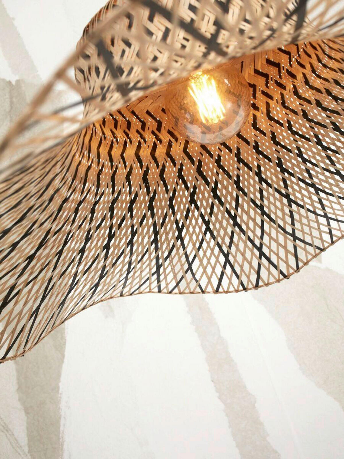 STOJACÍ LAMPA, 65/83/176 cm - černá/přírodní barvy, Trend (65/83/176cm) - Good & Mojo