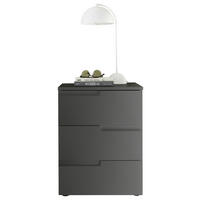 NACHTSCHRANK  - Graphitfarben/Schwarz, MODERN, Holzwerkstoff/Kunststoff (46,2/60,9/40cm)