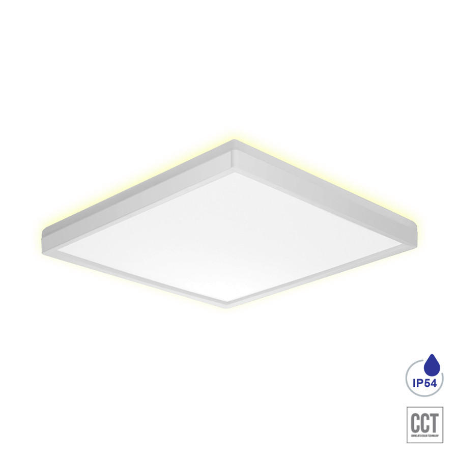 PLAFONIERĂ CU LED - alb, Basics, plastic (30/3/30cm)