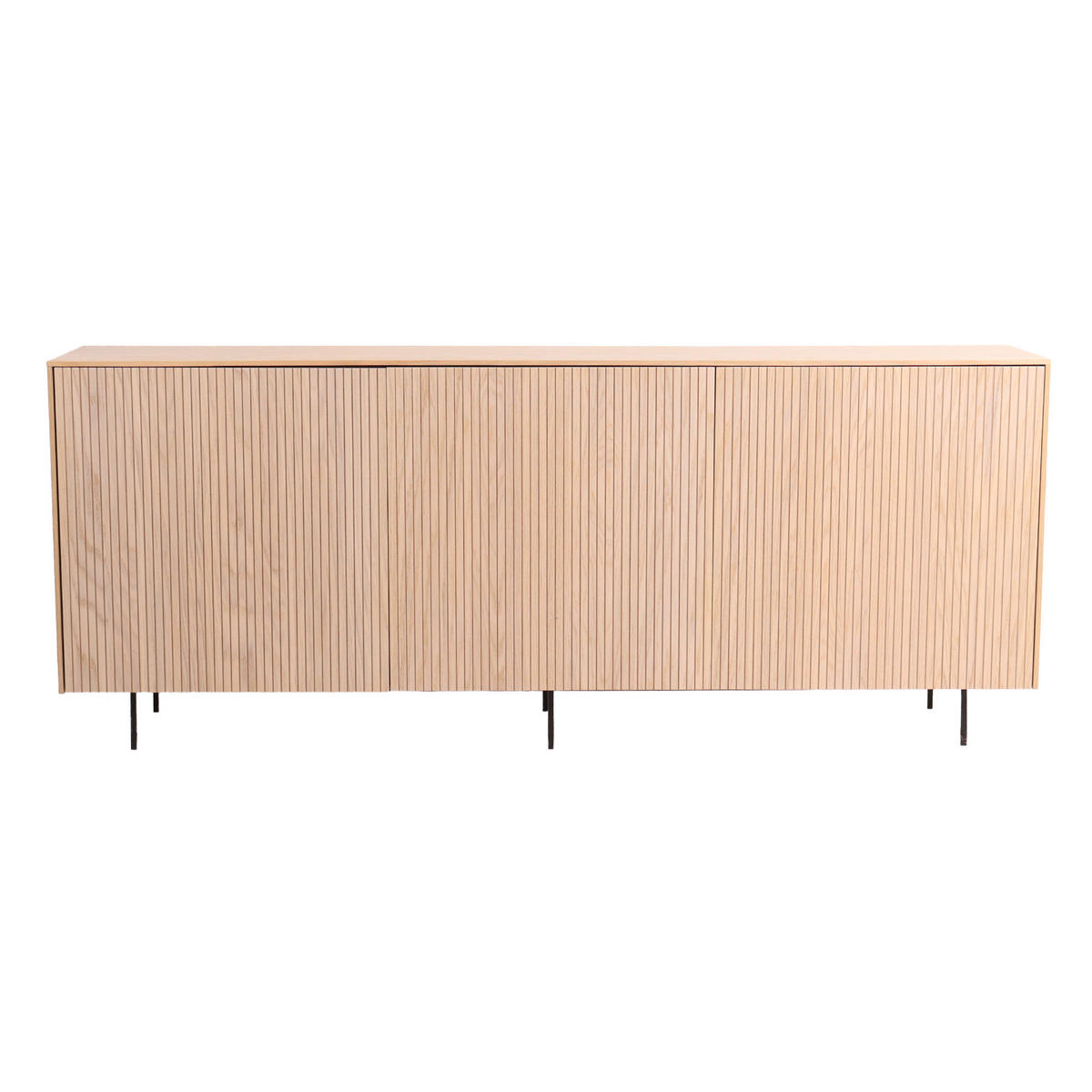 SIDEBOARD 178/70/38 cm  - ek Bianco/svart, Modern, metall/trä (178/70/38cm) - Niels Andersson