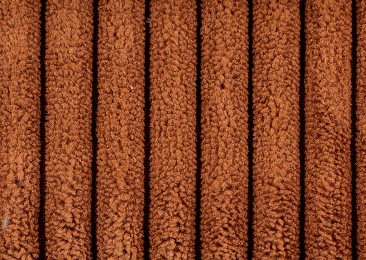WOHNLANDSCHAFT  in Cord Rostfarben  - Rostfarben/Schwarz, KONVENTIONELL, Textil/Metall (191/351/191cm) - Carryhome