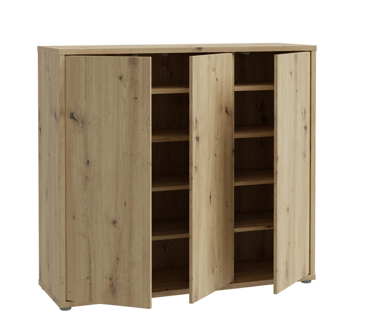 SCHUHSCHRANK Alice Springs  in 110/100/35 cm  - Eiche Artisan/Grau, Modern, Holzwerkstoff/Kunststoff (110/100/35cm) - Xora
