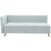 LIEGE in Grau, Hellblau  - Grau/Hellblau, Design, Holz/Textil (210/84/130cm) - Joka
