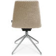 STUHL  in Aluminium Bouclé Metall, Textil  - Creme/Alufarben, Design, Textil/Metall (46/81,5-84,5/55cm) - Johann Jakob