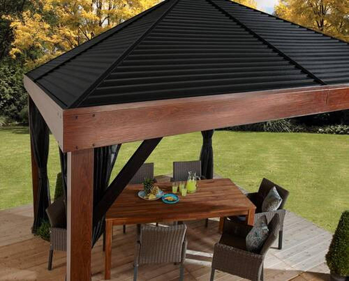 PAVILLON 363/310/363 cm   - Braun, Basics, Metall (363/310/363cm)