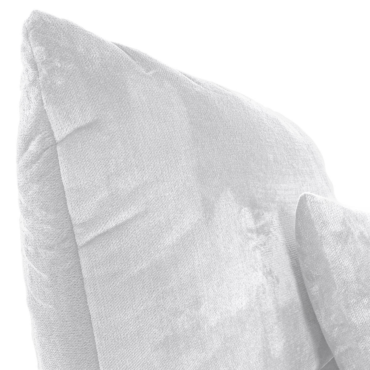 LIGGFÅTÖLJ i plysch vit  - vit/svart, Klassisk, textil/plast (100/86/166cm) - MID.YOU