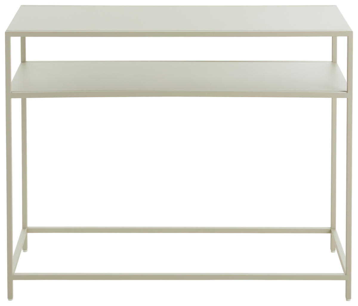 MASĂ TIP CONSOLĂ in metal 100/35/79 cm    - argintiu/crem, Design, metal (100/35/79cm) - Lomoco