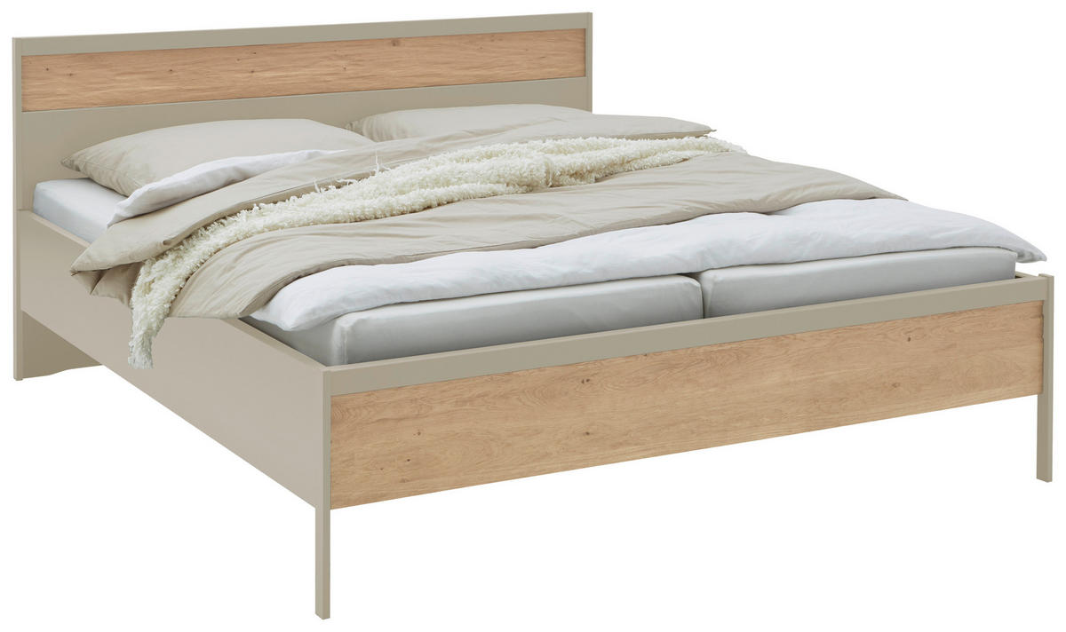 BETT 180/200 cm  in Eichefarben, Champagner   - Champagner/Eichefarben, Konventionell, Holz/Holzwerkstoff (180/200cm) - Dieter Knoll