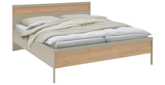 BETT 200/200 cm  in Eichefarben, Champagner  - Champagner/Eichefarben, KONVENTIONELL, Holz/Holzwerkstoff (200/200cm) - Dieter Knoll