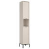 HOCHSCHRANK 32/195/32 cm  - Kaschmir/Schwarz, MODERN, Holzwerkstoff/Metall (32/195/32cm) - MID.YOU