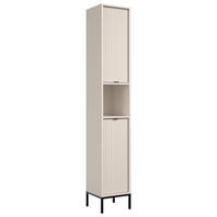 HOCHSCHRANK 32/195/32 cm  - Kaschmir/Schwarz, MODERN, Holzwerkstoff/Metall (32/195/32cm) - MID.YOU