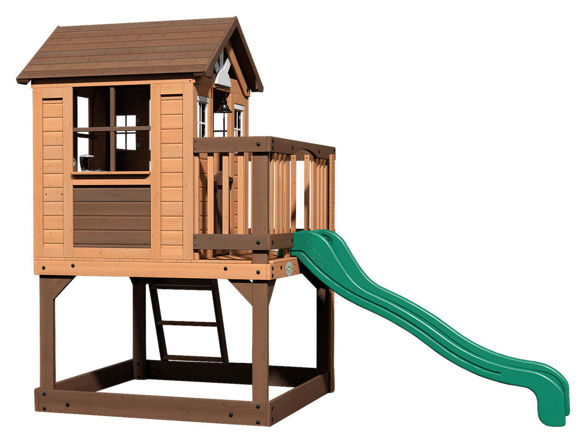 LEKTORN 190/230/310 cm SPIELTURM ECHO HEIGHTS  - grön/brun, Klassisk, trä/plast (190/230/310cm)