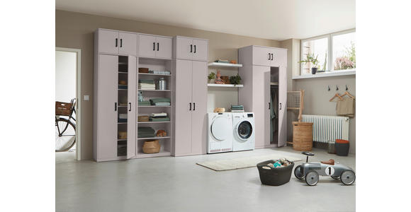 DREHTÜRENSCHRANK  in Kaschmir  - Kaschmir/Schwarz, Basics, Holzwerkstoff/Metall (106/194/54cm) - Xora