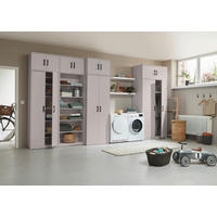 DREHTÜRENSCHRANK 106/194/54 cm,  in Kaschmir, 2-türig  - Kaschmir/Schwarz, Basics, Holzwerkstoff/Metall (106/194/54cm) - Xora