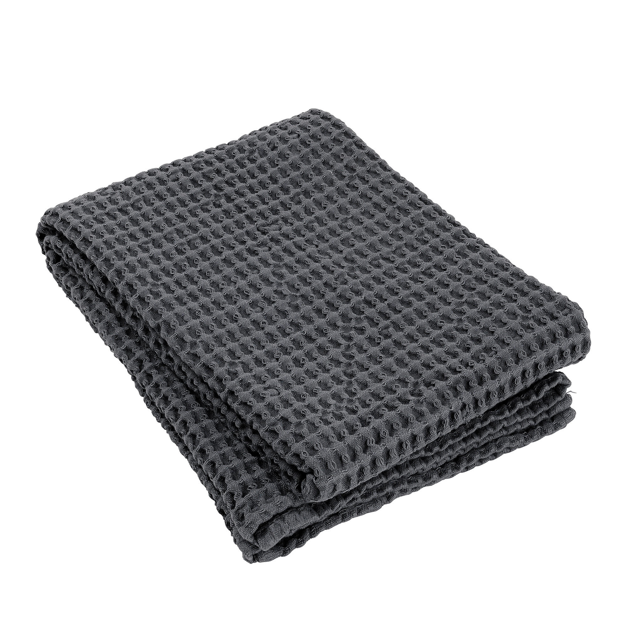 BADETUCH CARO Anthrazit 140/70 cm  - Anthrazit, KONVENTIONELL, Textil (140/70cm) - Blomus