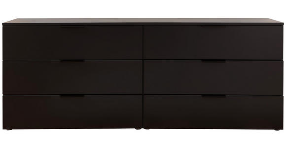 SIDEBOARD Anthrazit 200/77/45 cm - Anthrazit/Schwarz, Design, Holzwerkstoff/Metall (200/77/45cm) - Moderano