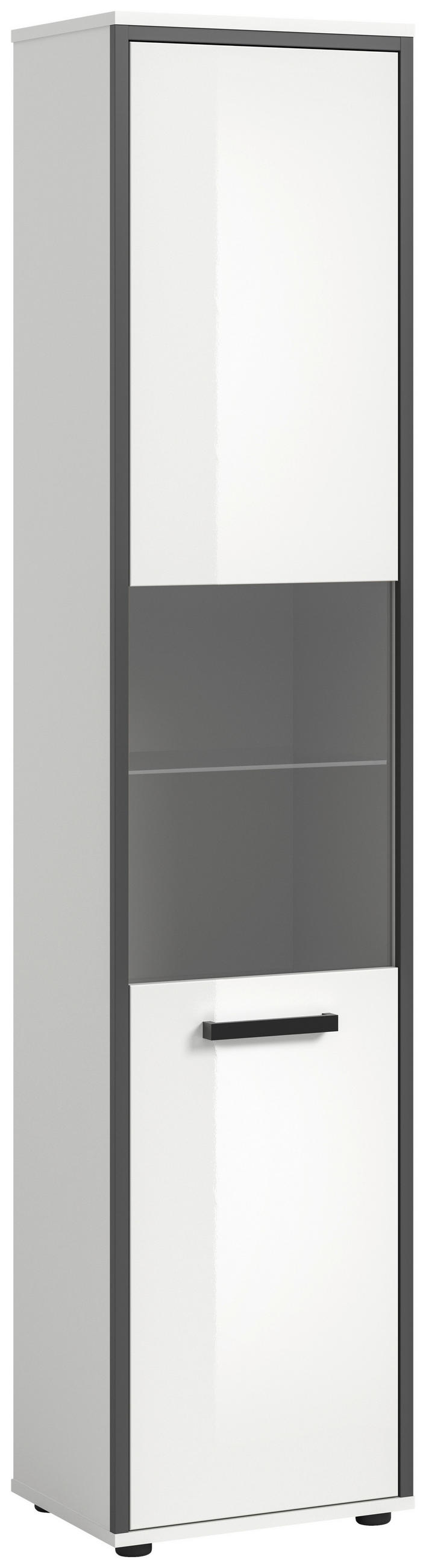 MID.YOU VYSOKÁ SKŘÍŇ, vysoce lesklá bílá, vysoce lesklá bílá, 40/188/34 cm