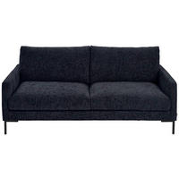 3-SITZER-SOFA in Webstoff Dunkelblau  - Schwarz/Dunkelblau, Konventionell, Textil/Metall (196/78/90cm) - MID.YOU