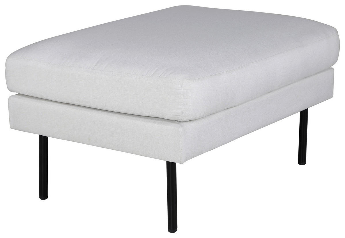 HOCKER in Metall, Kunststoff, Textil Schwarz, Beige  - Beige/Schwarz, Design, Kunststoff/Textil (85/47/64cm) - Livetastic