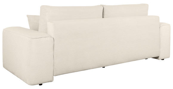 SCHLAFSOFA  in Cord Creme  - Creme/Schwarz, Design, Kunststoff/Textil (261/95/108cm) - Xora