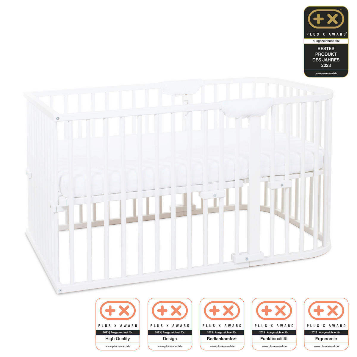 GITTERBETT 95/94/79 cm  - Weiß, Basics, Holz (95/94/79cm) - Babybay