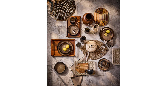 KOMBISERVICE FARO 16-teilig  - Braun, Design, Keramik - Novel