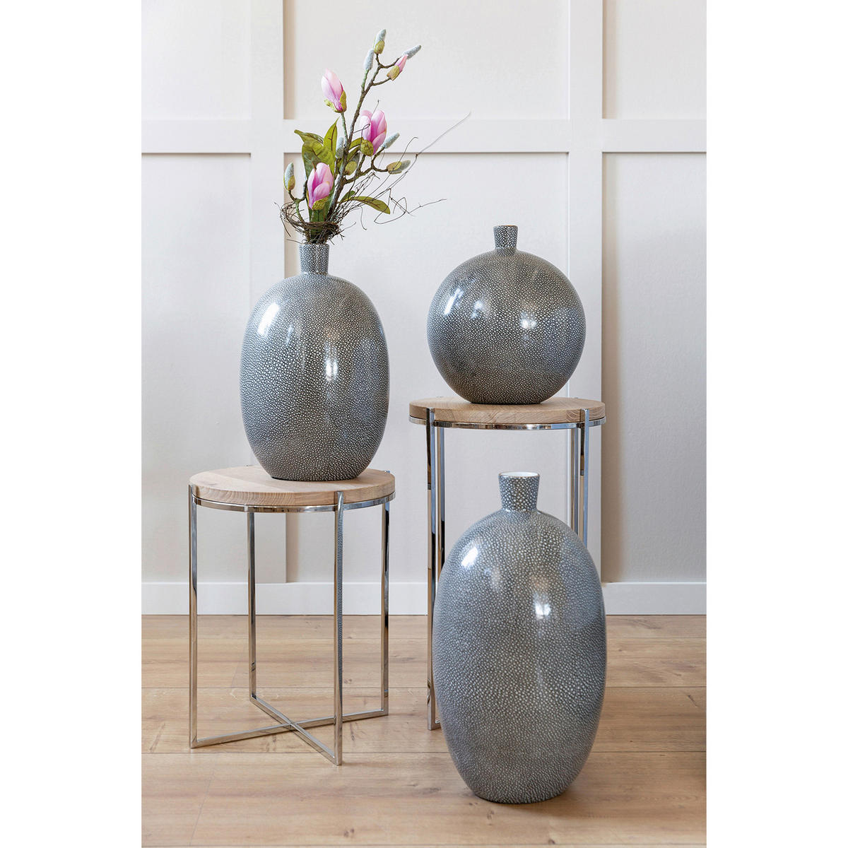BODENVASE ATHINA 48 cm  - Grau, Basics, Keramik (26/45/20cm)