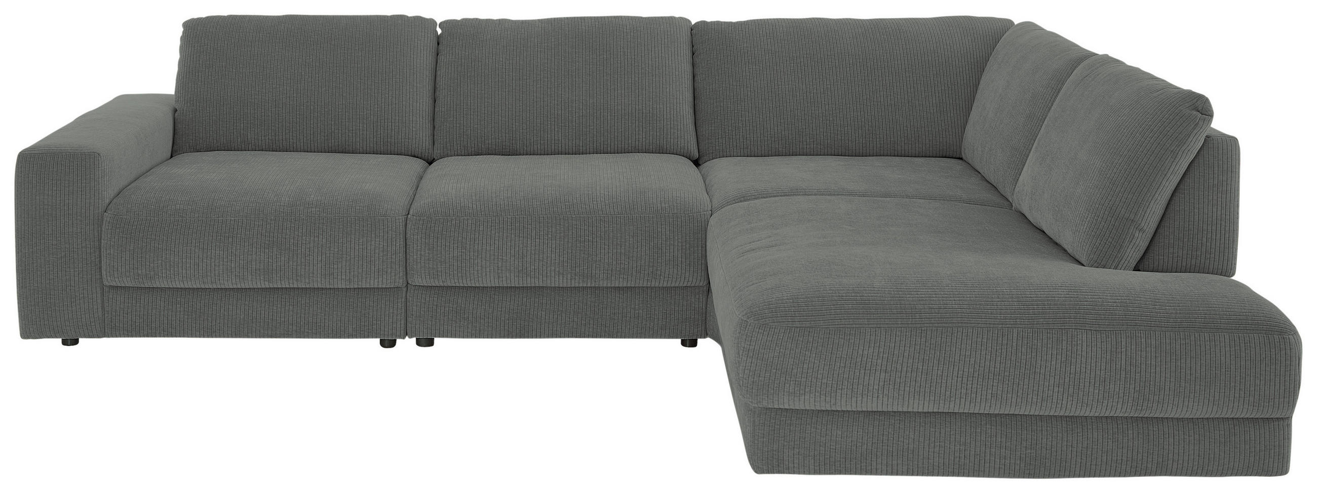 ECKSOFA in Chenille, Jacquard Grau  - Schwarz/Grau, Design, Kunststoff/Textil (316/242cm) - Niels Andersson