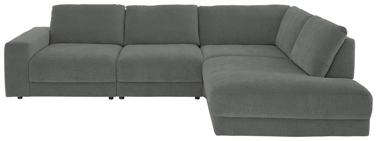 ECKSOFA in Chenille, Jacquard Grau  316/242 cm  - Schwarz/Grau, Design, Kunststoff/Textil (316/242cm) - Niels Andersson