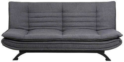 ZOFA S POSTELJNO FUNKCIJO,  temno siva tekstil  - temno siva/črna, Design, kovina/tekstil (196/91/98cm) - Carryhome