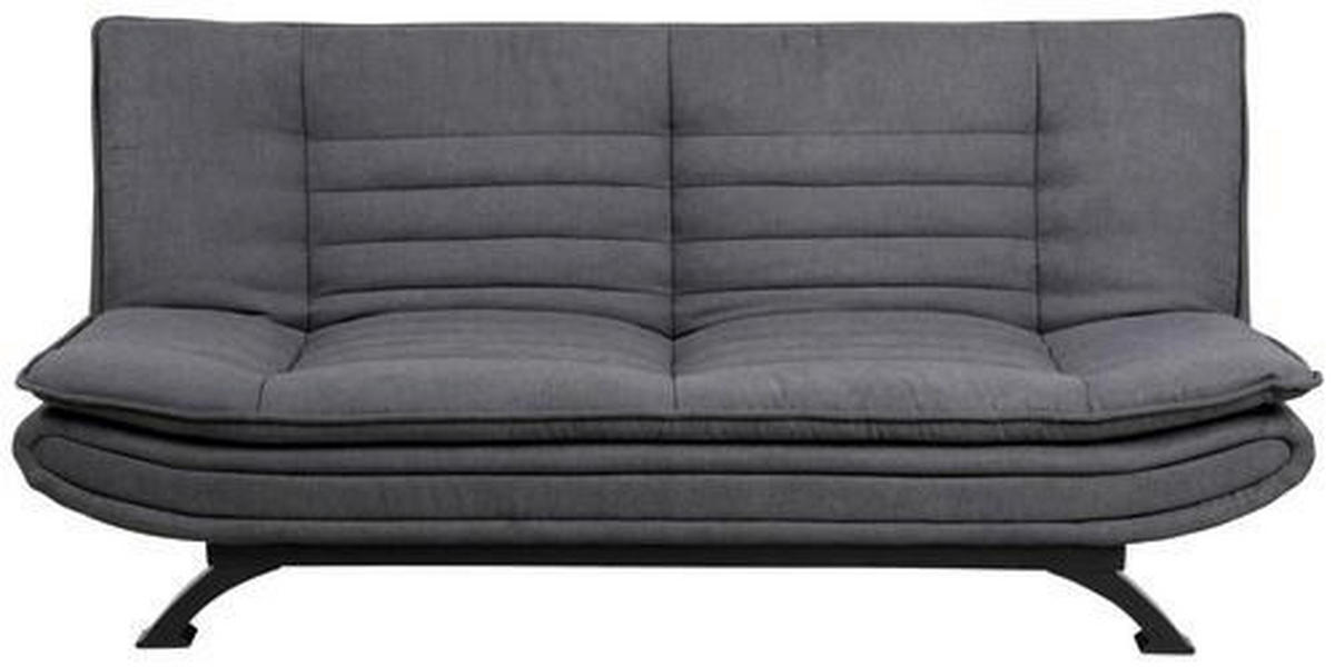 ZOFA S POSTELJNO FUNKCIJO,  temno siva tekstil  - temno siva/črna, Design, kovina/tekstil (196/91/98cm) - Carryhome